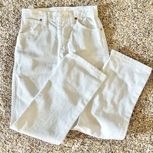 Wrangler slim White Denim Jeans-cowboy cut